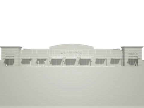 Retail Store Building 3D Model