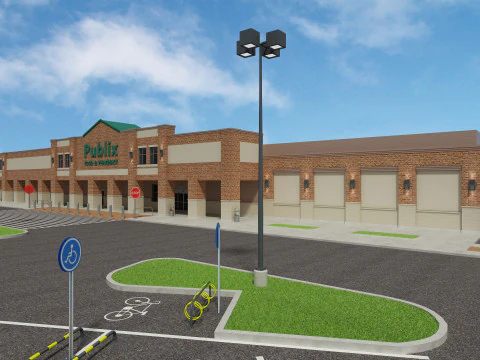 Retail Store Building 3D Model