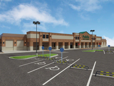 Retail Store Building 3D Model