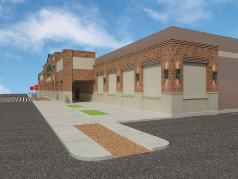 Retail Store Building 3D Model