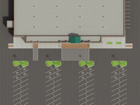 Retail Store Building 3D Model