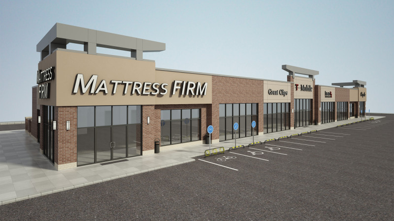 零售店大楼 3D 模型 .c4d .max .obj .3ds .fbx .stl .blend 