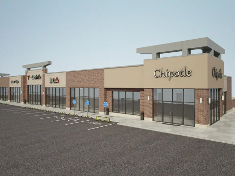 Retail Store Building 3D Model