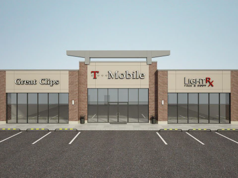 Retail Store Building 3D Model