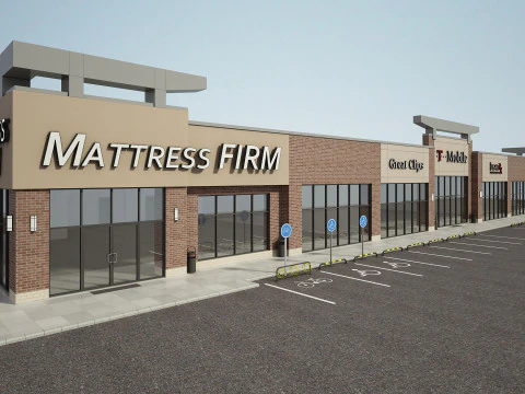 Retail Store Building 3D Model