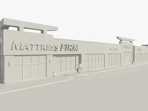 Retail Store Building 3D Model