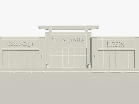 Retail Store Building 3D Model