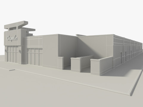 零售店大楼 3D 模型