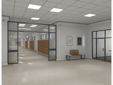 Okul Koridoru 3D Model