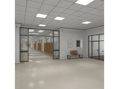 Corredor Escolar Modelo 3D