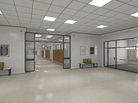 Okul Koridoru 3D Model