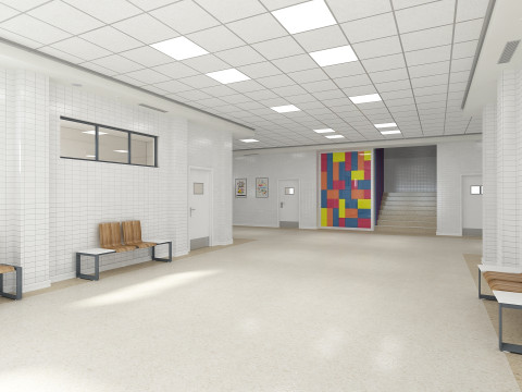 Okul Koridoru 3D Model