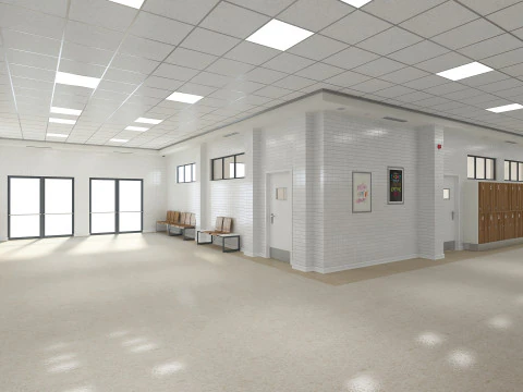 Corredor Escolar Modelo 3D