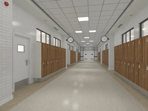 Okul Koridoru 3D Model