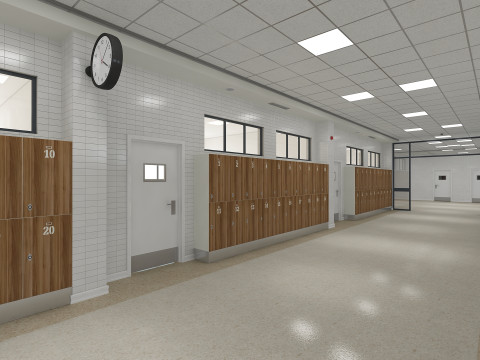 Okul Koridoru 3D Model