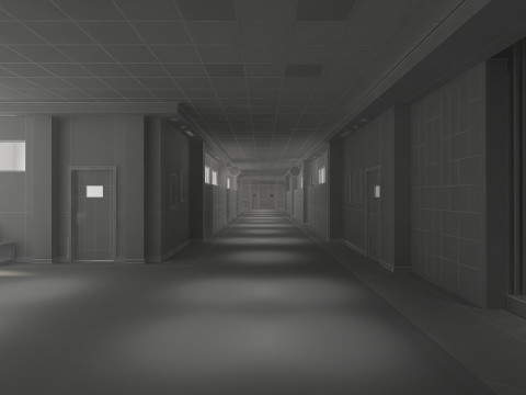 Okul Koridoru 3D Model