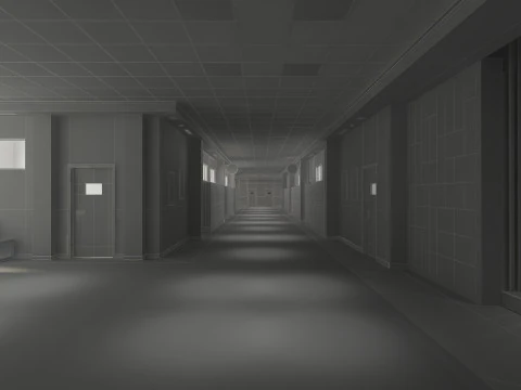 Corredor Escolar Modelo 3D