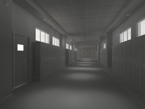 Okul Koridoru 3D Model