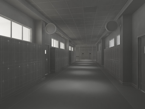 Okul Koridoru 3D Model