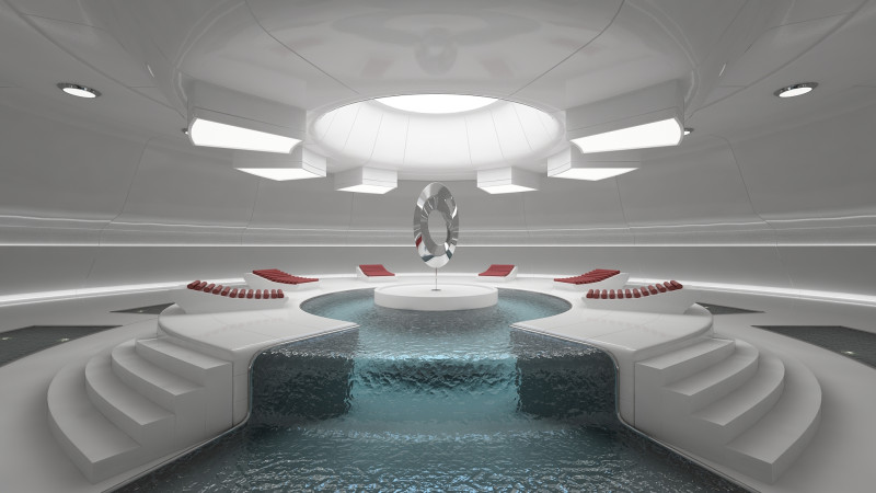 Sci-Fi Light Therapy Room White 3D Model .c4d .max .obj .3ds .fbx .stl .blend 