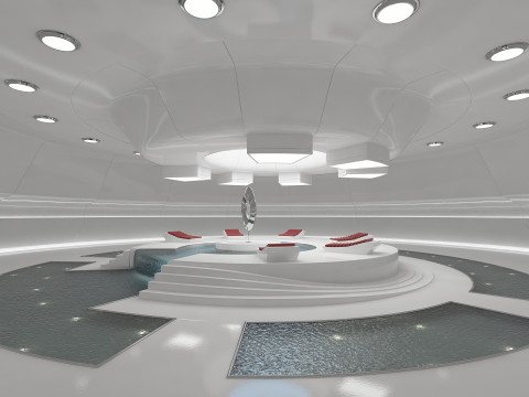 Sci-Fi Light Therapy Room White 3D Model