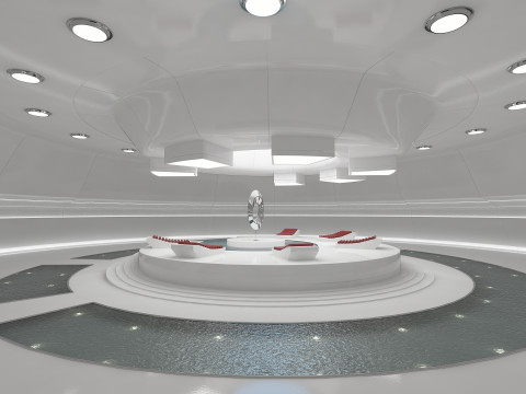 Sci-Fi Light Therapy Room White 3D Model