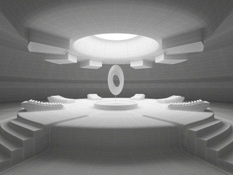 Sci-Fi Light Therapy Room White 3D Model