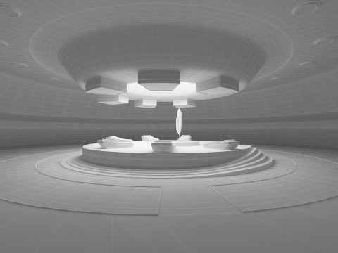 Sci-Fi Light Therapy Room White 3D Model