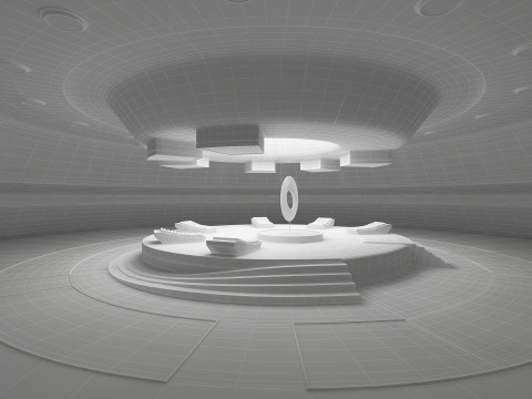 Sci-Fi Light Therapy Room White 3D Model