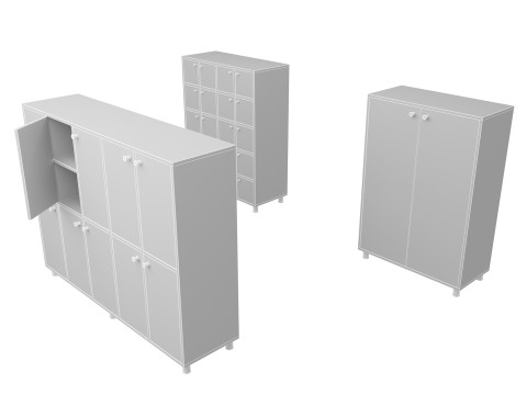 Classroom Cabinet 3D Model