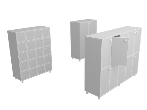 Classroom Cabinet 3D Model