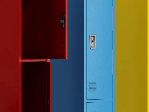 Steel Locker Family 3D Model