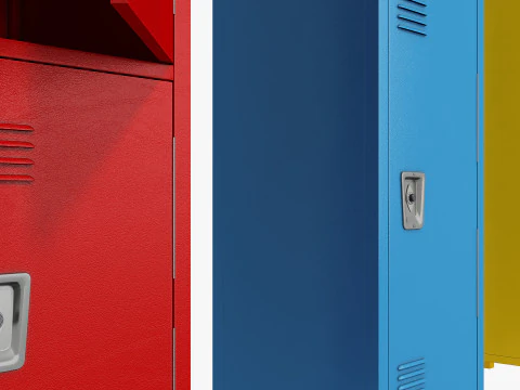 Steel Locker Family 3D Model