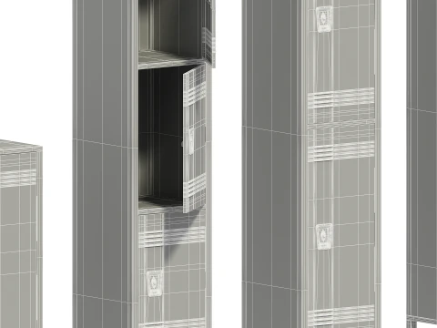 Steel Locker Family 3D Model