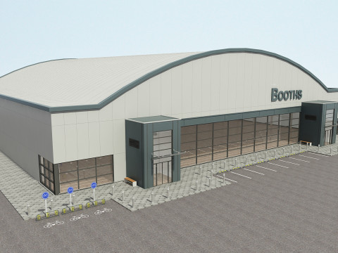 商店大楼 3D 模型