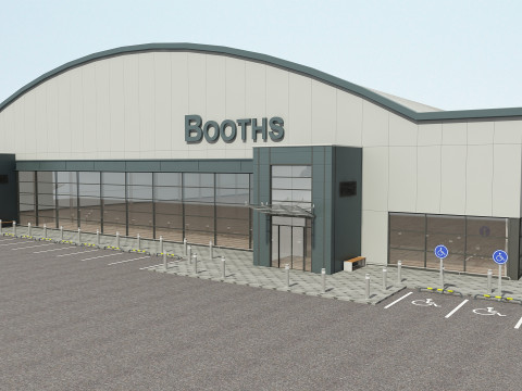 商店大楼 3D 模型