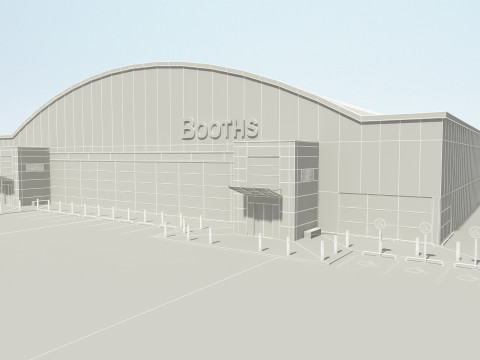 商店大楼 3D 模型