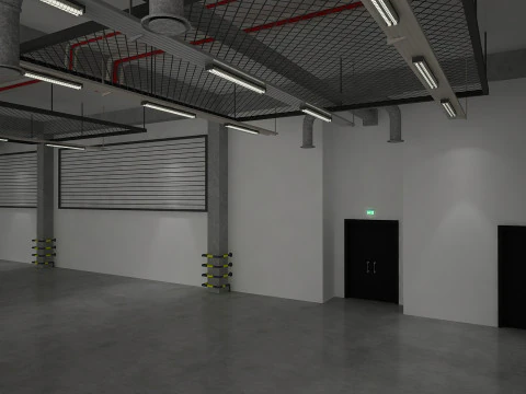 Supermarket Building 3D Model