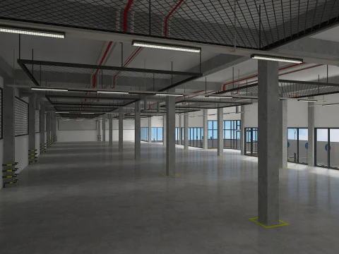 Supermarket Building 3D Model