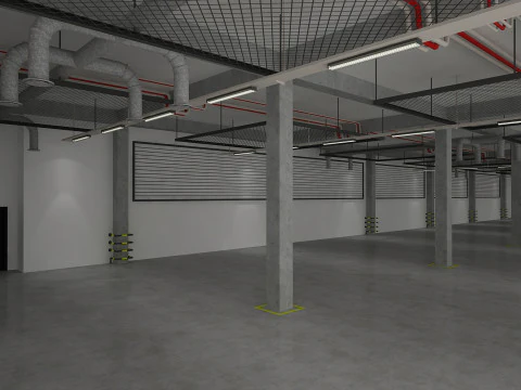 Supermarket Building 3D Model