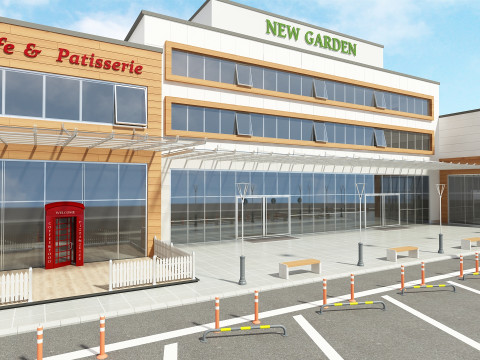 モールビル 3Dモデル