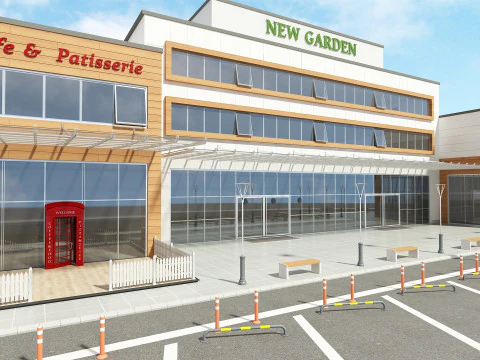 Mall Building 3D Model