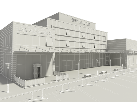 モールビル 3Dモデル