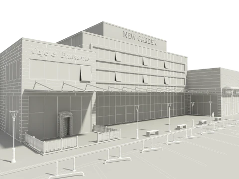 Mall Building 3D Model