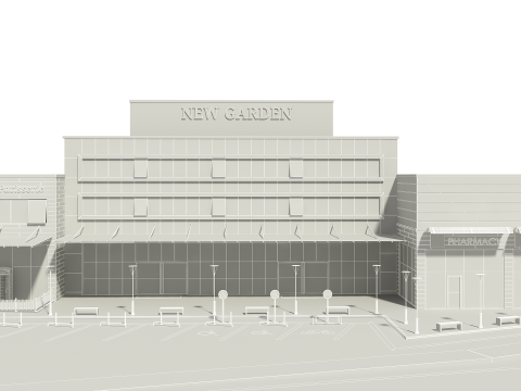 モールビル 3Dモデル