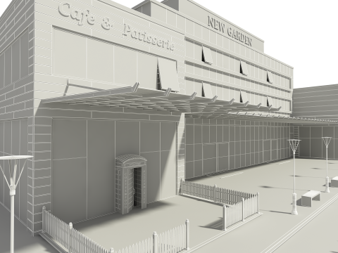 モールビル 3Dモデル