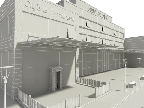 Mall Building 3D Model