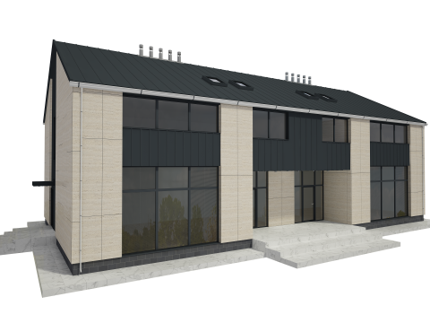 Modern Ev Binası 3D Model