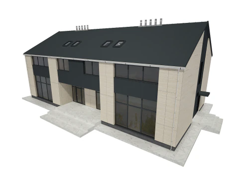 Modern House Building 3D Model