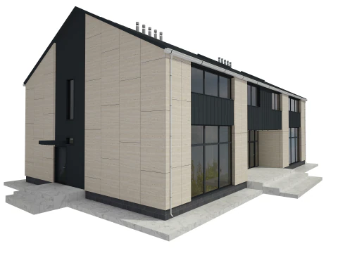 Modern House Building 3D Model
